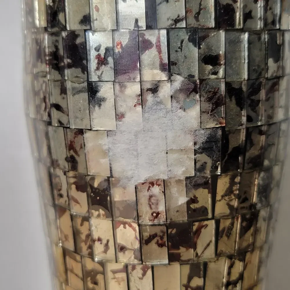 Mosaic Glass and Stainless Steel Cocktail Shaker